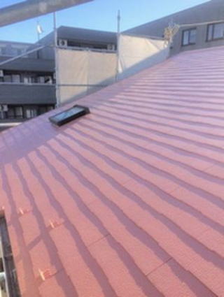 屋根断熱塗装完成
